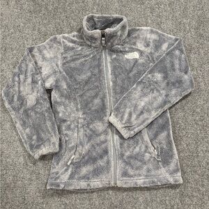 The North Face Girls Full-Zip Fleece Jacket Grey Size M (10/12)